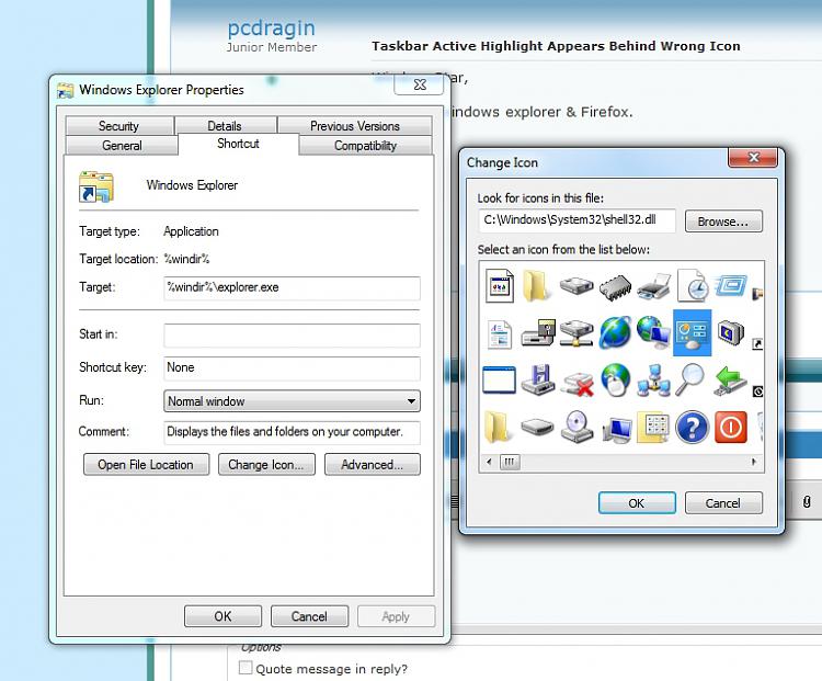 Taskbar Active Highlight Appears Behind Wrong Icon-windowsexplorericon.jpg