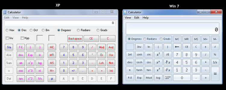 XP's Calculator on 7?-winxpvswin7calc.png