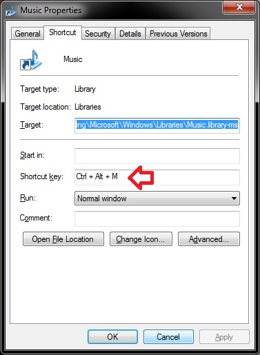 music system shortcut-properties.jpg