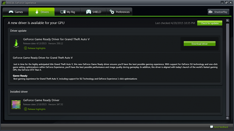 To INSTALL or NOT , Nvidia Gforce Game Ready Driver Version 347.88 ...-gta-5-game-ready-driver-update.png