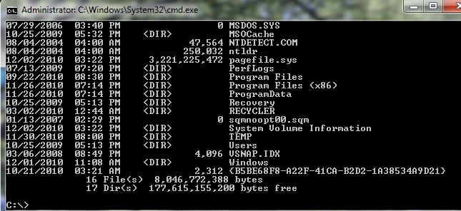 500GB Drive Only Shows 258GB-dir-cmd.jpg