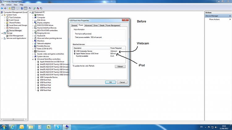 lifecam is not detected while ipod is connected to my computer.-before.png