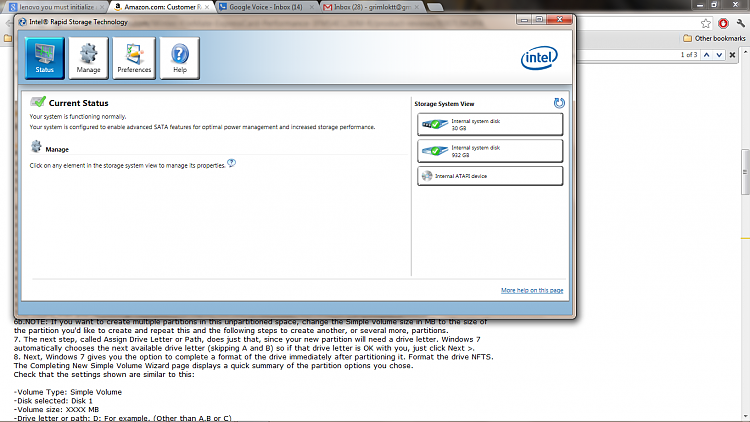 Lenovo: Initialize disk before logical disk manager can access it?-irst-functioning-normally.png