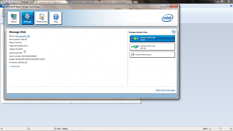 Lenovo: Initialize disk before logical disk manager can access it?-irst-ssd.png