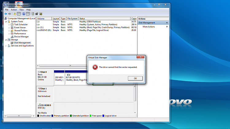 Lenovo: Initialize disk before logical disk manager can access it?-cannot-find.png