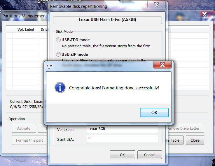 Can t format usb drive in windows or ubuntu and no tools work windows