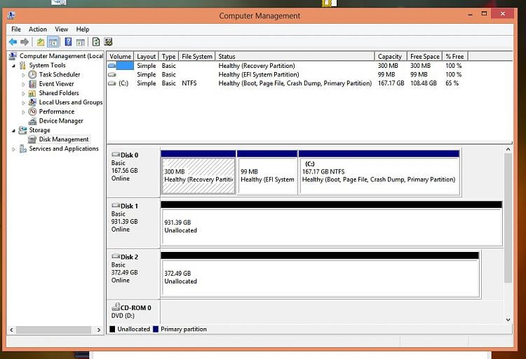 Hard Drive Problem - 500 GB Disk - only 371 GB un-allocated space ??-diskmng.jpg