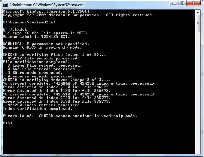 External hard drive corrupted, CHKDSK stalls at 76% complete-chkdsk-failure.jpg