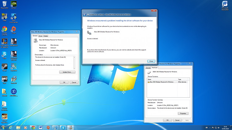 Xbox 360 Wireless Receiver for Windows - Access Denied-fail.png