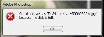 Cant Save-As to Second Harddrive-disk-full-error.jpg