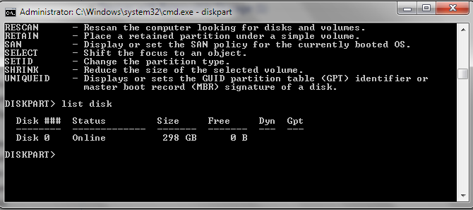 Disk unknown, not initialized, and not showing partition-diskpartlist.png