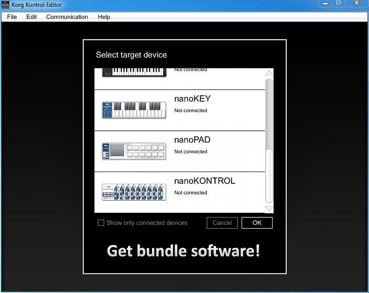 Korg NanoKontrol is connected but not seen by applications-editor.jpg