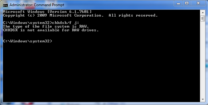 External Hard drive has changed to RAW file system-chkdsk.png