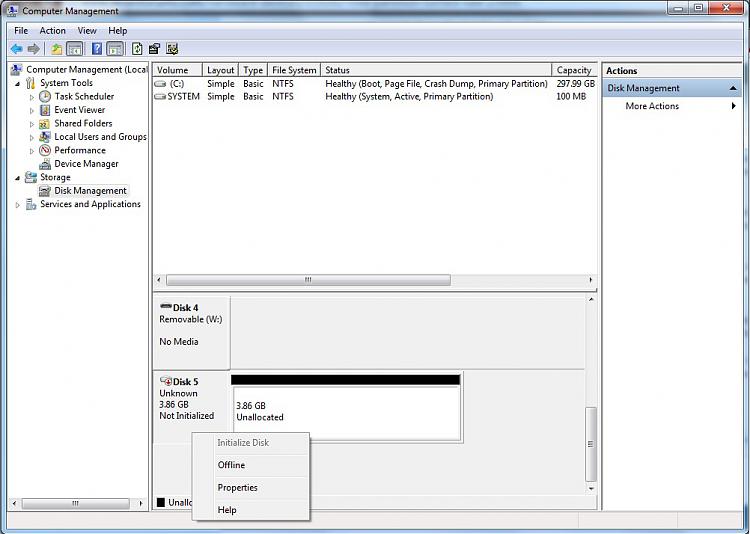 Only 3.86GB of 2TB HDD can be seen on Disk Management.-not-initialized.jpg