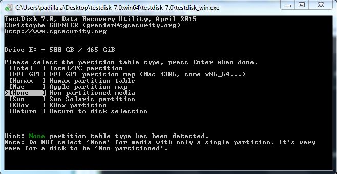 HDD problem not read - Windows 7. WD HDD 500Gb thought trying TestDisk-testdisk-partition-type-drive.jpg