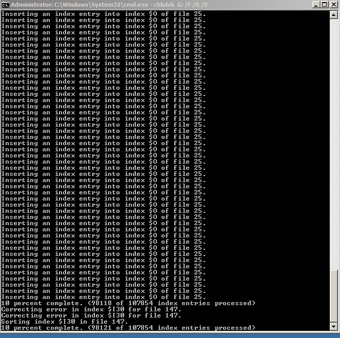 WD External HD - CHKDSK throwing &quot;The drive detected a controller err&quot;-chkdsk.png