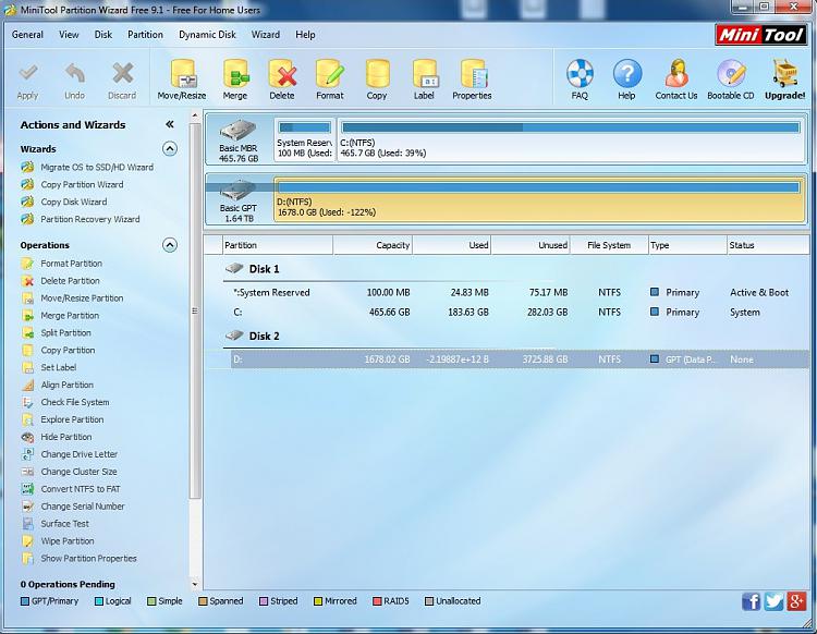 WD GPT 4TB internal HDD turns into RAW after 2.27 TB storage-5-minitool-showing-1678.02-gb-capacity-2.19887e-12b-used-3725.88-unused.jpg