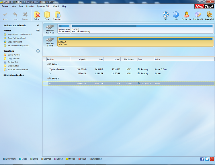 WD GPT 4TB internal HDD turns into RAW after 2.27 TB storage-6-minitool-showing-1678.02-gb-capacity-1678.02-used-0-unused-after2.27tb-storage.png