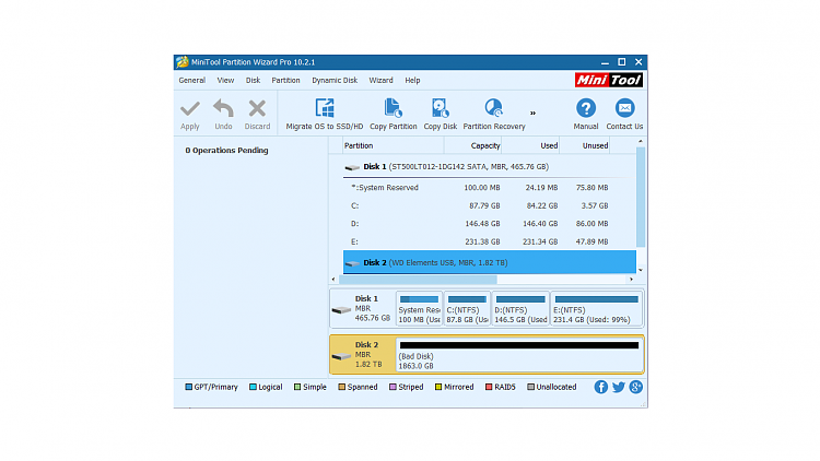 New WD HDD External Error after fail formating-minitool.png