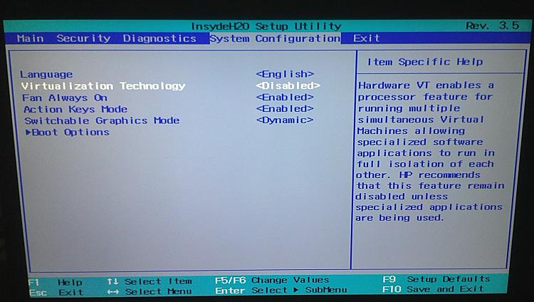 Enabling advanced and power options in insideH2O setup utility rev 3.5-vt2.jpg