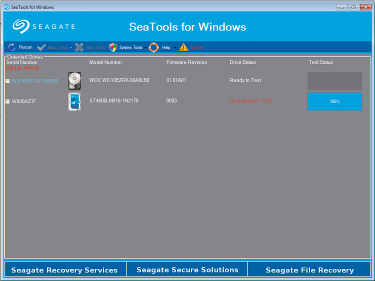 Hard Disk asks to initialize, shows no partitions and &quot;Bad Disk&quot; in PW-seagate-desktop-via-sata-long-generic-test-fail.png