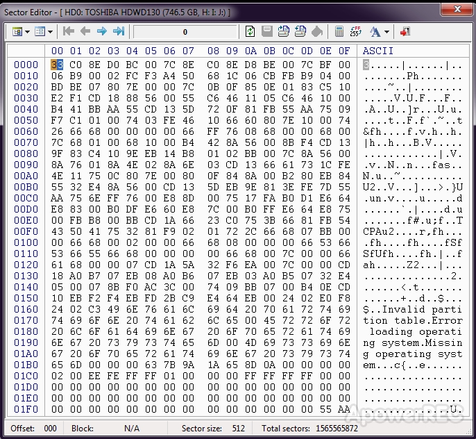 Recover a GPT Partition that became RAW in 3T Internal HDD-changed-sector.jpg