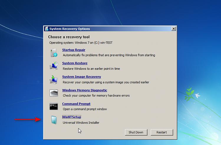 14GB 100% free Healthy (Primary Parition) after Windows 7 install-added-recovery-option.jpg