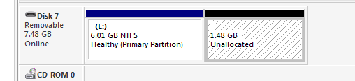 USB only uses 6 out of 8 gbs showing.-ntfs-format.png