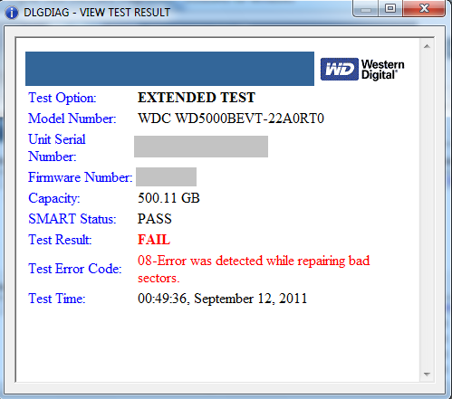 Problem repair ,reinstall, make FreeAgent bootable , find HD serial-wd-test-result-fail_.png