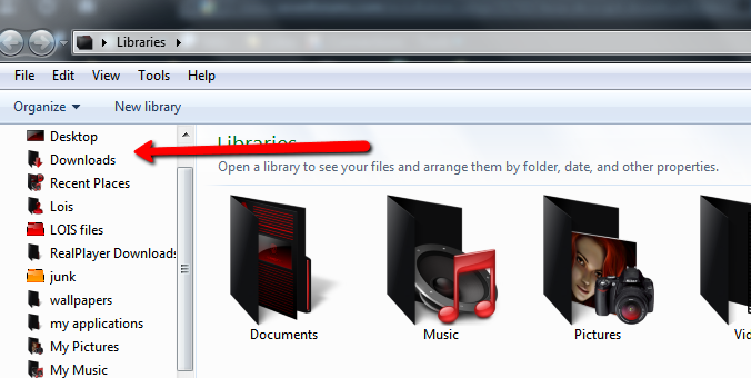 How Do I Get Download Folder Back in Favorites Under Windows Explorer-2012-02-04_2045.png