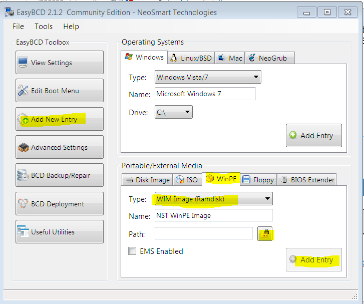 Debugging BOOTMGR/BCD at boot time using BCDEDIT-recov-wim.png