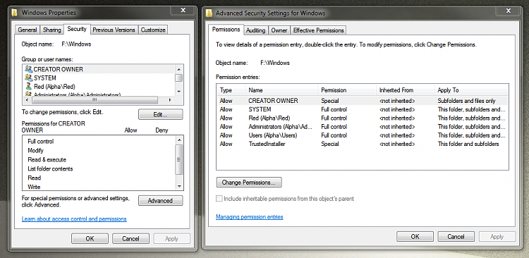 Help removing old Windows &amp; Users folder without breaking anything!-permissions-capture-2012-12-07.png