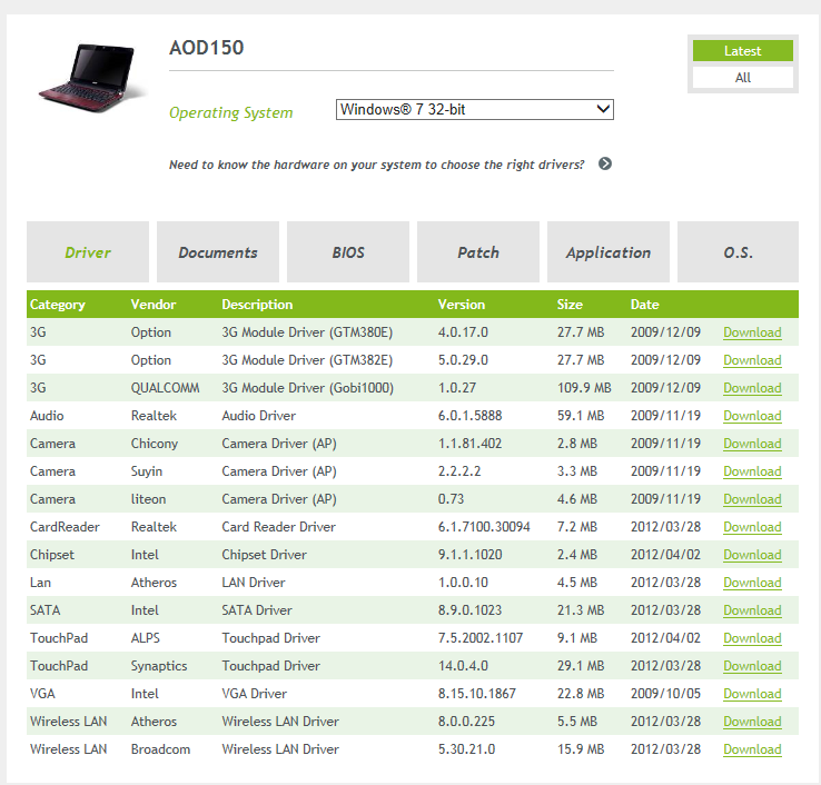 Crystal eye acer windows 7 online