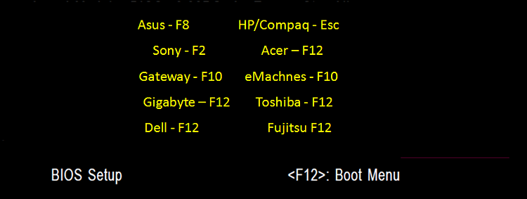 Boot usb deals compaq