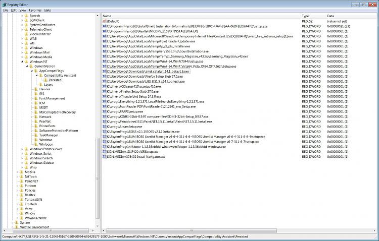 many setup exe's in WindowsNT Compatibility Assistant Persisted-windowsntcurrentversionappcompatflagscompatibility-assistantpersisted.jpg