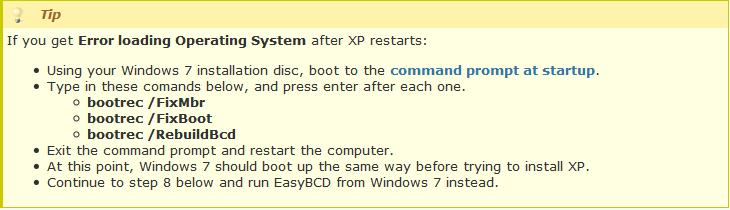 Dual booting issue after installing Window XP-tutsp01.png