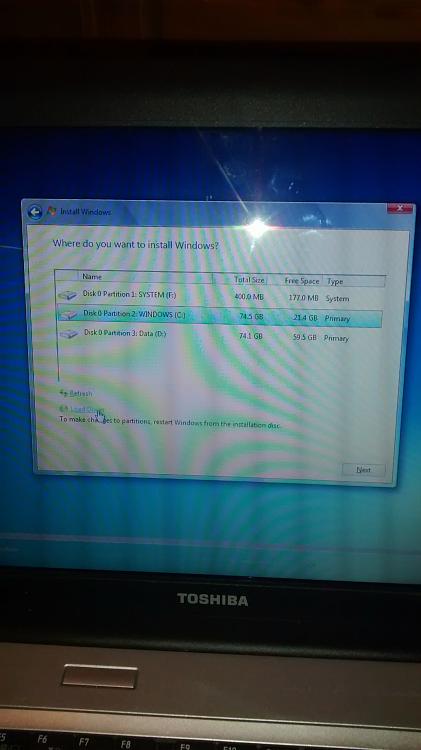 Windows 7 installation confusion. Partitions etc..-img_20141206_175145221.jpg