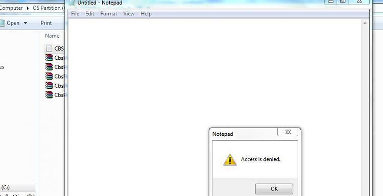 There is a very long folder name is shown in the C partition.-access-denied.jpg