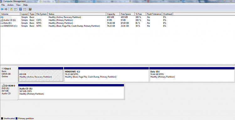 Fresh Installation of Windows 7 using ISO and OEM Key on Toshiba L450-toshiba-l450-17k-disc-management.png