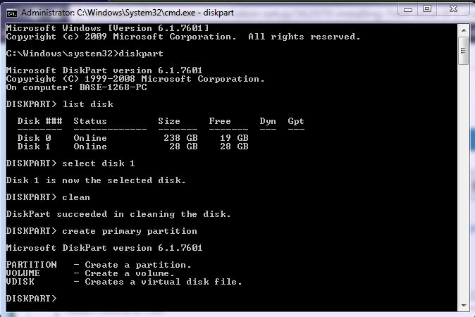 Installing 7x64 issue on 8.1 machine using Rufus UEFI bootable-diskpart-log.jpg
