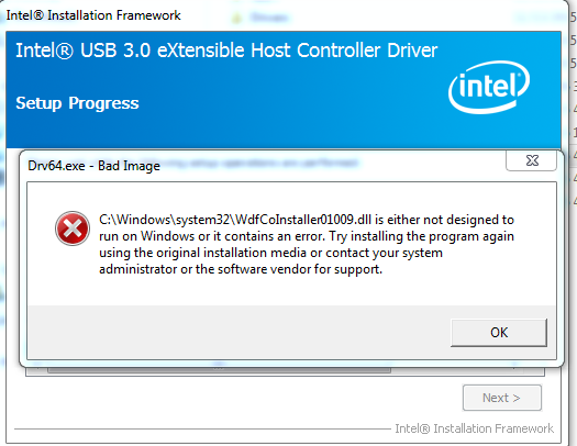 &quot;Drv64.exe - bad image&quot; when i went to install win 7 USB 3 drivers.-capture.png