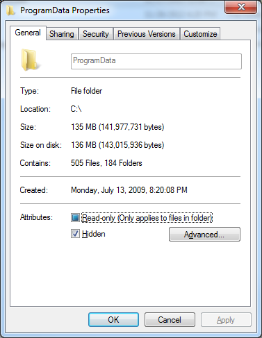 OS size when clean install Windows 7-programdata.png