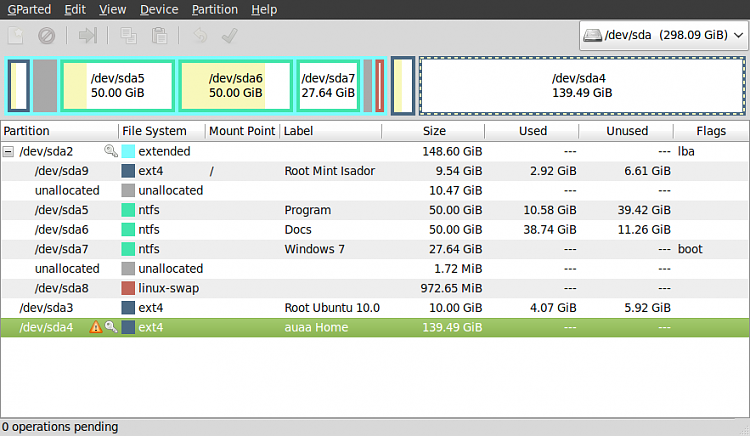 Can't boot into Windows7 after deleted primary partition.-gparted.png