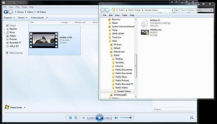 How to change LOCATION of a directory in Win 7-wmp-sample-video.jpg