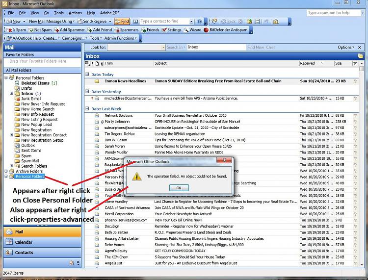 How to remove duplicate pst folders in Outlook 2003-outlook2folders2.jpg