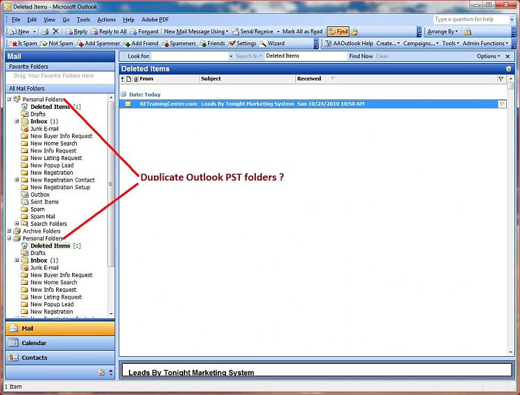 How to remove duplicate pst folders in Outlook 2003-outlook2folders.jpg