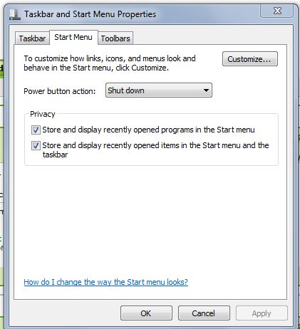 PowerPoint 2007 not storing recently opened files-start-menu-properties.jpg