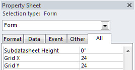 Access 2007:Form Design Grid not showing-screenshot00514.jpg