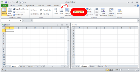 Open files in new instance of Excel-arrange_all.png