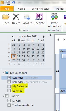 How do I delete a Calendar in Outlook 2010-delete.jpg